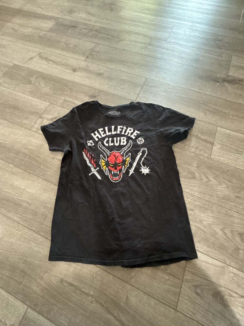 Netflix Stranger Things Hellfire Club Red Devil Logo Graphic T-Shirt